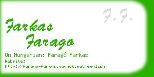farkas farago business card
