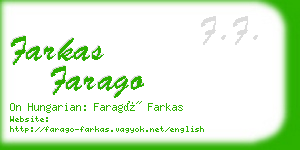 farkas farago business card